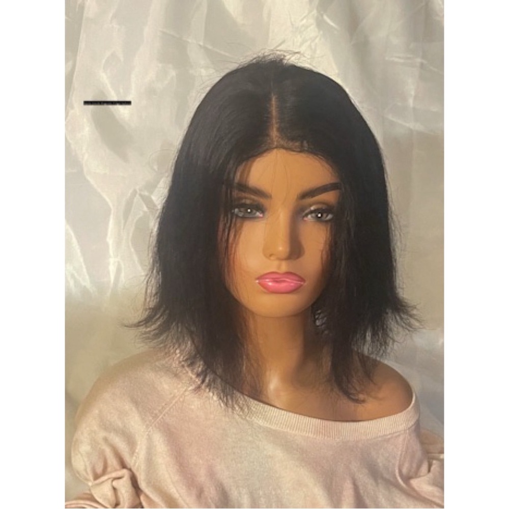 Elegant Real Hair Black Women's Wig
